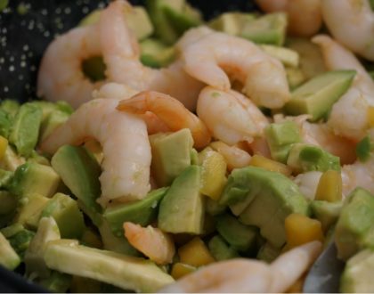 fresh avocado mango and prawn salad by CHEF AT HOME CATERING ALBIR